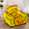 Yellow Tie Dye Armchair Cover-grizzshop