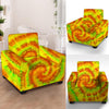 Yellow Tie Dye Armchair Cover-grizzshop