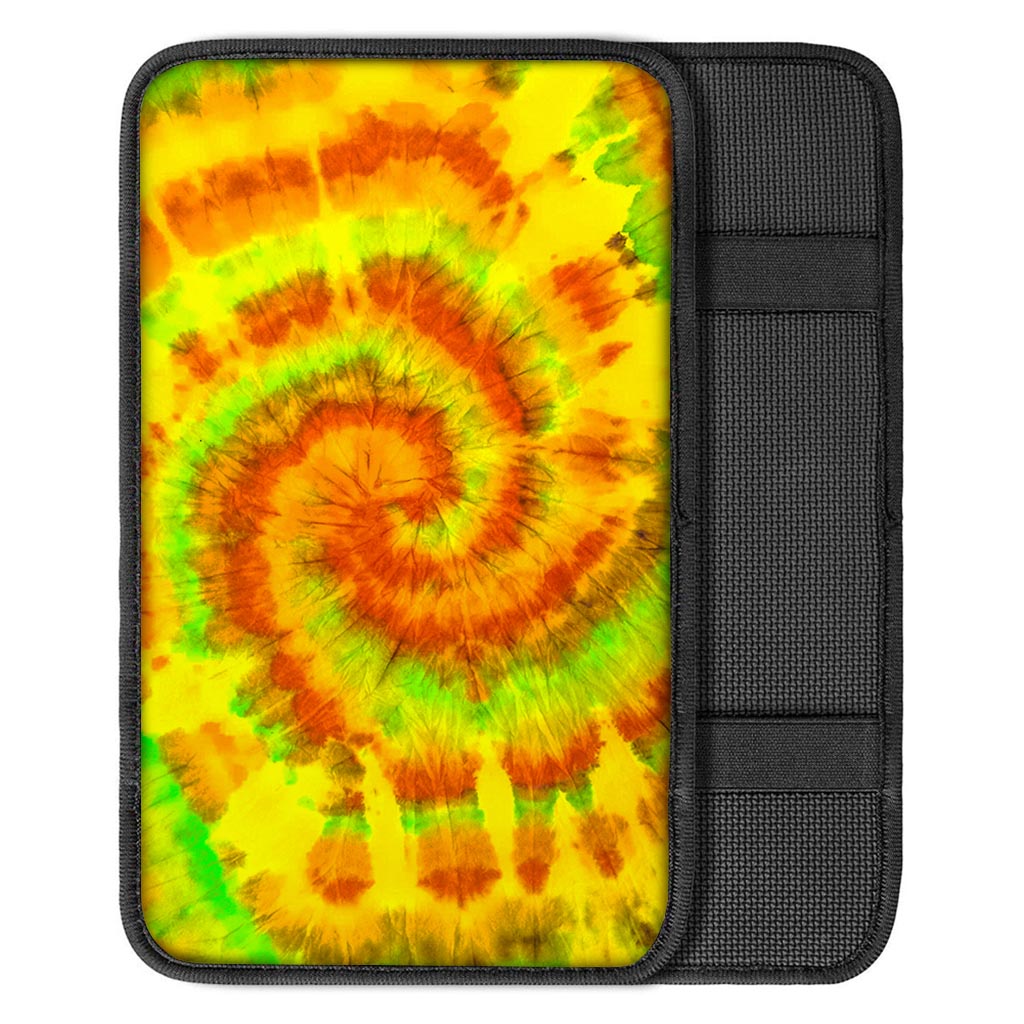 Yellow Tie Dye Car Console Cover-grizzshop