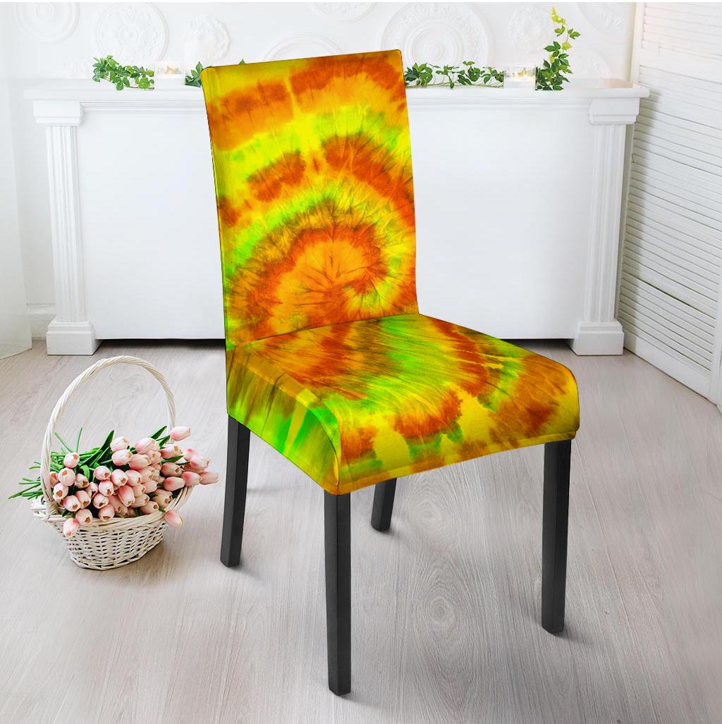 Yellow Tie Dye Chair Cover-grizzshop