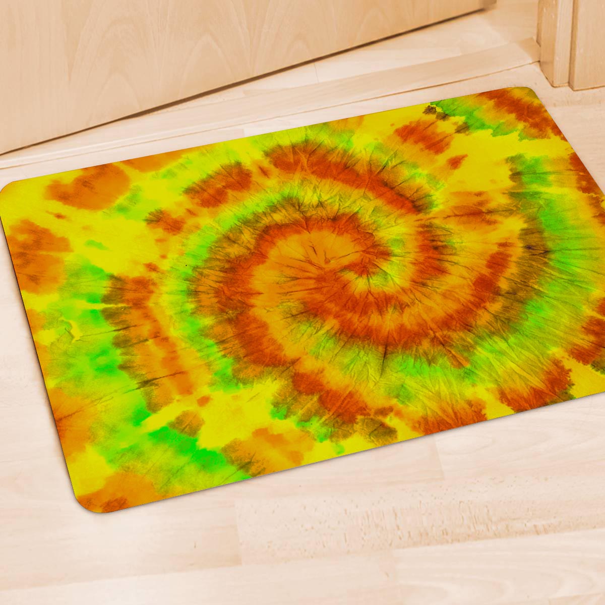 Yellow Tie Dye Door Mat-grizzshop