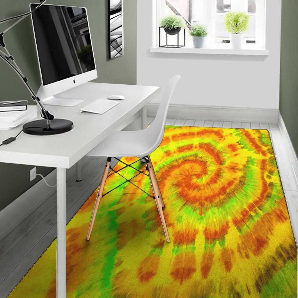 Yellow Tie Dye Floor Mat-grizzshop