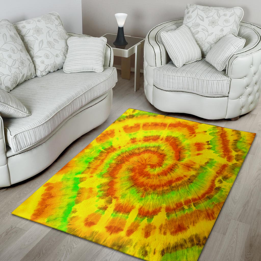 Yellow Tie Dye Floor Mat-grizzshop