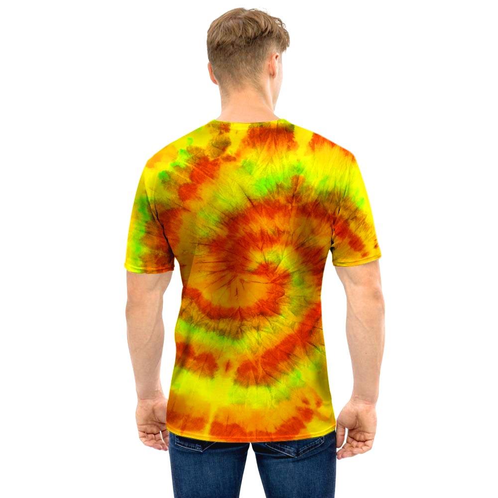 Yellow Tie Dye Men T Shirt-grizzshop