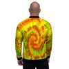 Yellow Tie Dye Men's Bomber Jacket-grizzshop