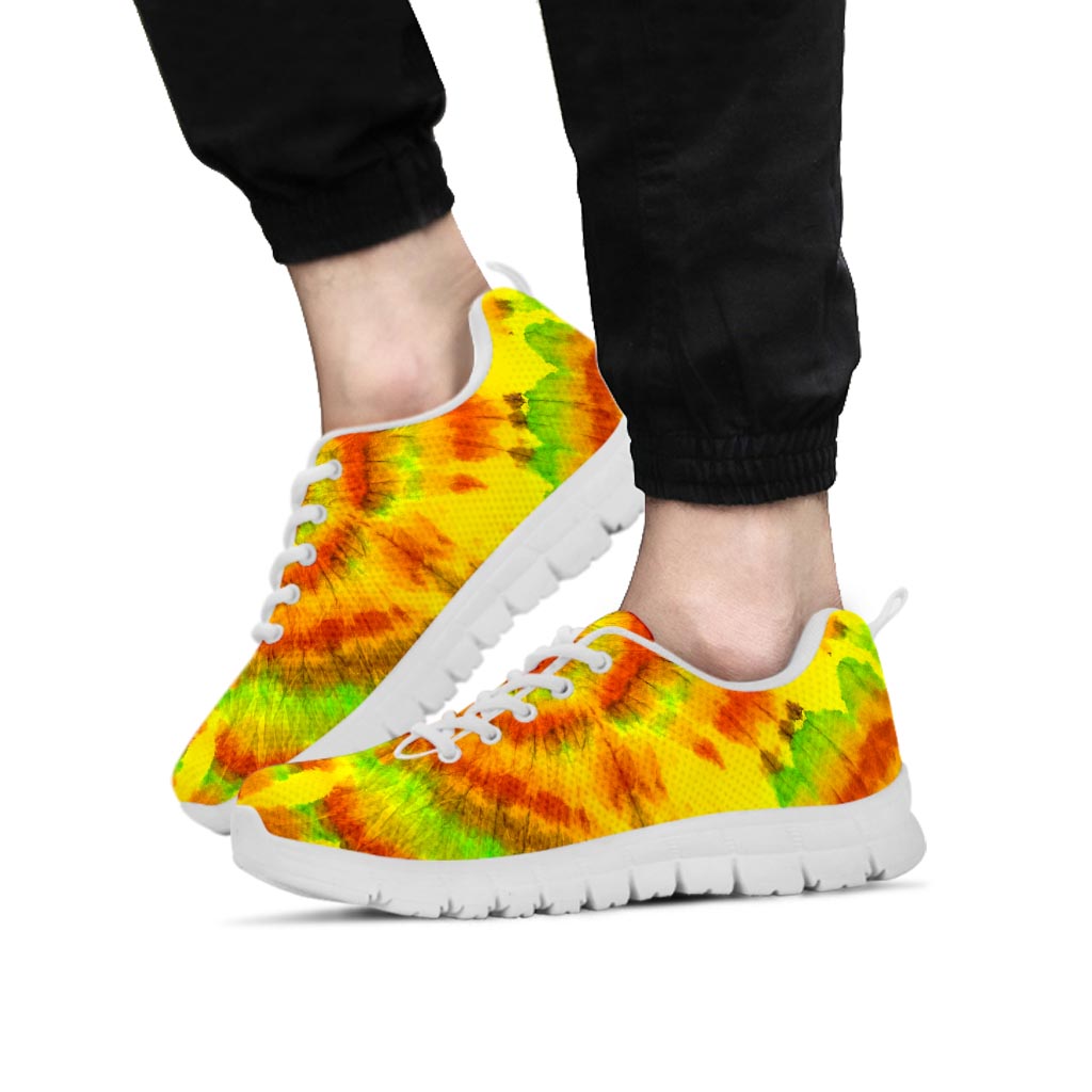 Yellow Tie Dye Men's Sneakers-grizzshop