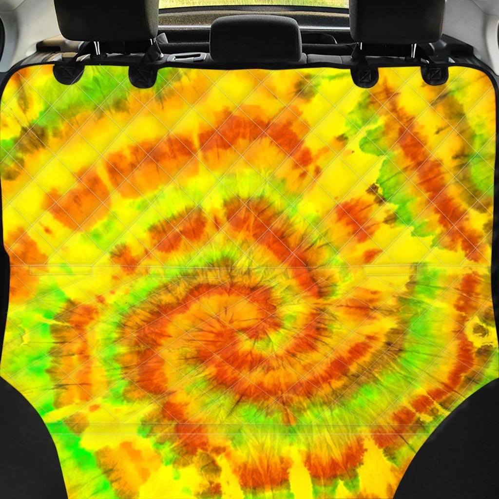 Yellow Tie Dye Pet Car Seat Cover-grizzshop
