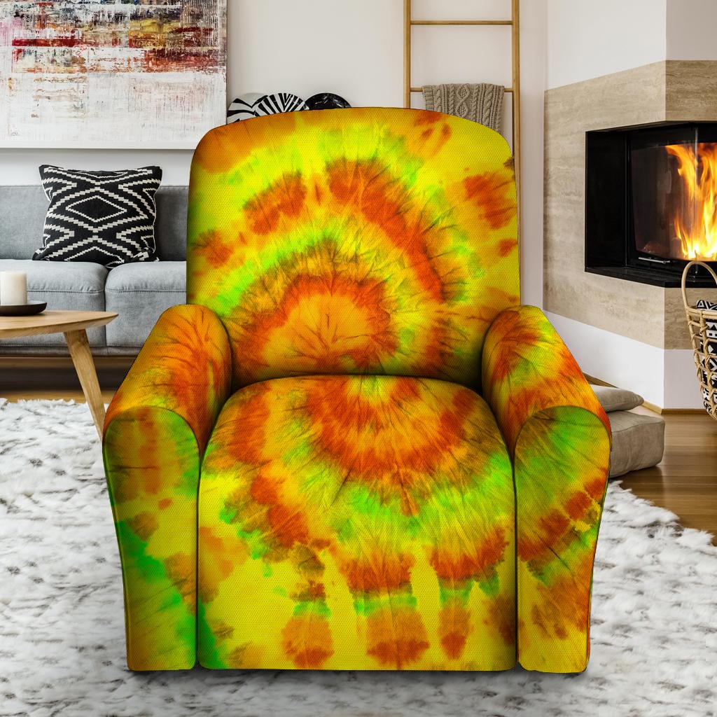 Yellow Tie Dye Recliner Cover-grizzshop