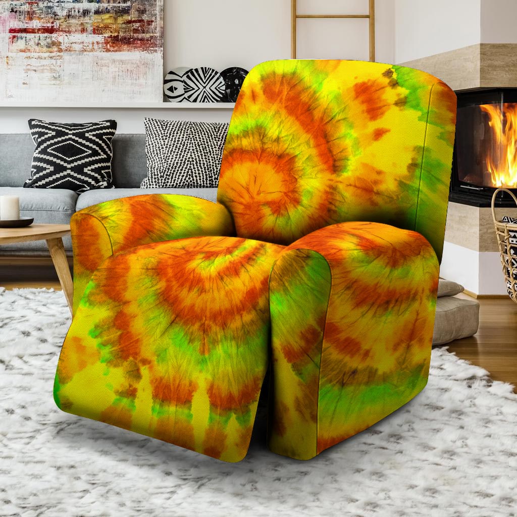 Yellow Tie Dye Recliner Cover-grizzshop