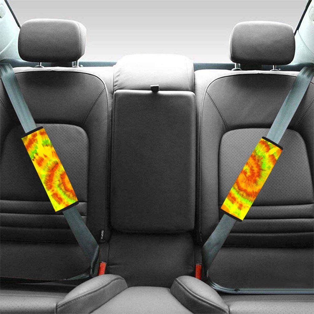 Yellow Tie Dye Seat Belt Cover-grizzshop