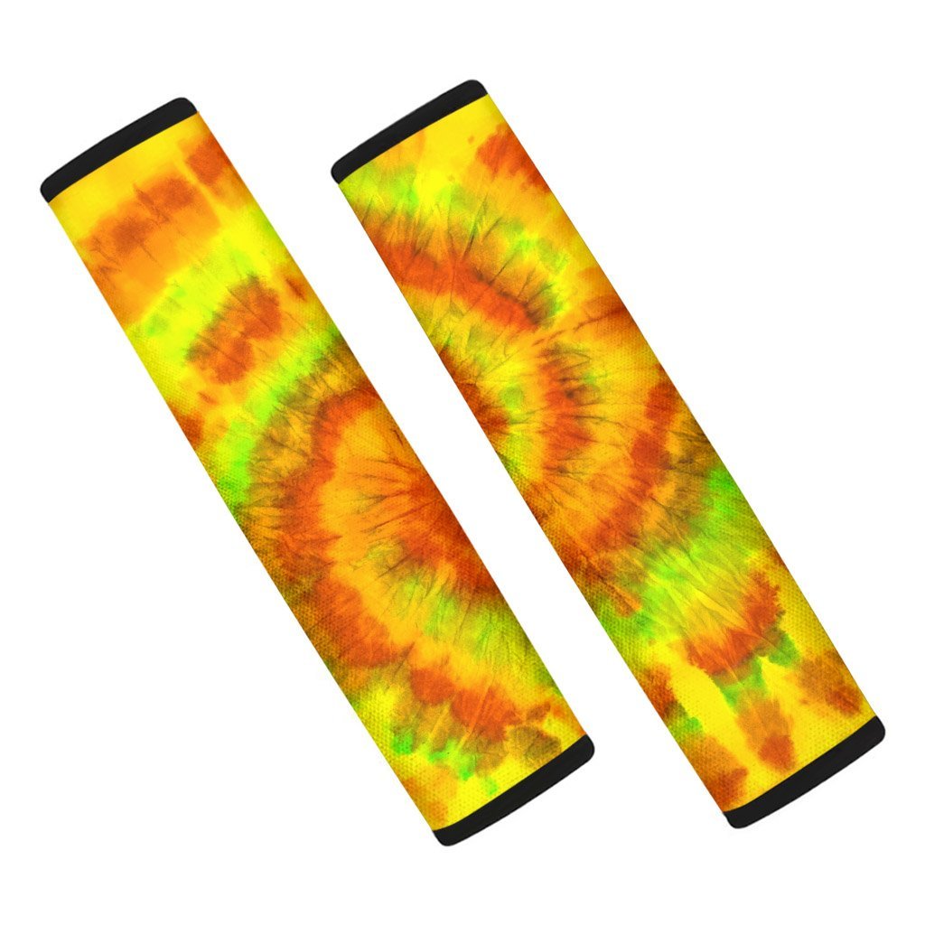 Yellow Tie Dye Seat Belt Cover-grizzshop