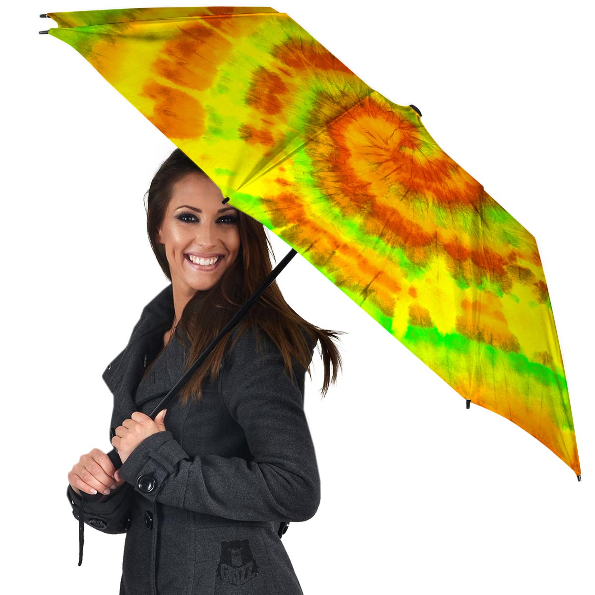 Yellow Tie Dye Umbrella-grizzshop