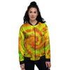 Yellow Tie Dye Women's Bomber Jacket-grizzshop