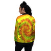 Yellow Tie Dye Women's Bomber Jacket-grizzshop