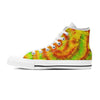 Yellow Tie Dye Women's High Top Shoes-grizzshop