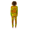 Yellow Tie Dye Women's Pajamas-grizzshop