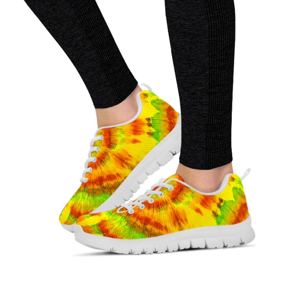 Yellow Tie Dye Women's Sneakers-grizzshop