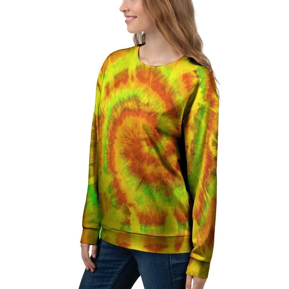 Yellow Tie Dye Women's Sweatshirt-grizzshop