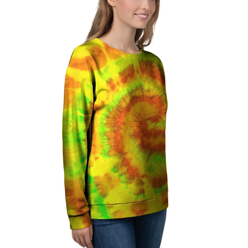 Yellow Tie Dye Women's Sweatshirt-grizzshop