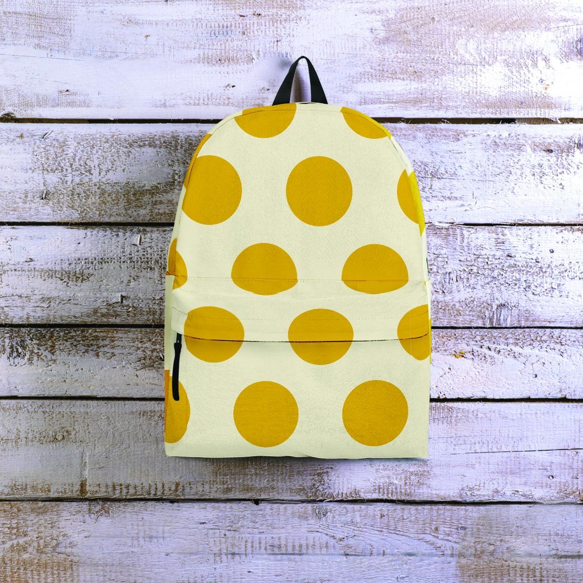 Yellow White Polka Dot Backpack-grizzshop