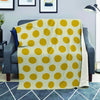 Yellow White Polka Dot Blanket-grizzshop