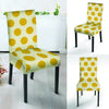Yellow White Polka Dot Chair Cover-grizzshop