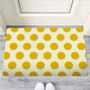 Yellow White Polka Dot Door Mat-grizzshop
