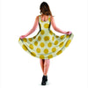 Yellow White Polka Dot Dress-grizzshop