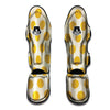 Yellow White Polka Dot Muay Thai Shin Guard-grizzshop