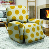 Yellow White Polka Dot Recliner Cover-grizzshop