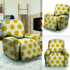 Yellow White Polka Dot Recliner Cover-grizzshop