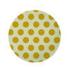 Yellow White Polka Dot Round Rug-grizzshop