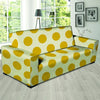 Yellow White Polka Dot Sofa Cover-grizzshop