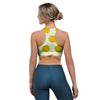 Yellow White Polka Dot Sports Bra-grizzshop