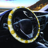 Yellow White Polka Dot Steering Wheel Cover-grizzshop