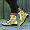 Yellow White Polka Dot Women's Boots-grizzshop