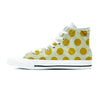 Yellow White Polka Dot Women's High Top Shoes-grizzshop