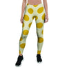 Yellow White Polka Dot Women's Leggings-grizzshop