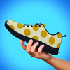 Yellow White Polka Dot Women's Sneakers-grizzshop