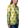 Yellow White Polka Dot Women's Sweatshirt-grizzshop