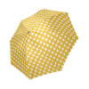 Yellow White Polka dot Pattern Print Foldable Umbrella-grizzshop