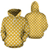 Yellow White Polka dot Pattern Print Women Men Pullover Hoodie-grizzshop