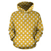 Yellow White Polka dot Pattern Print Women Men Pullover Hoodie-grizzshop