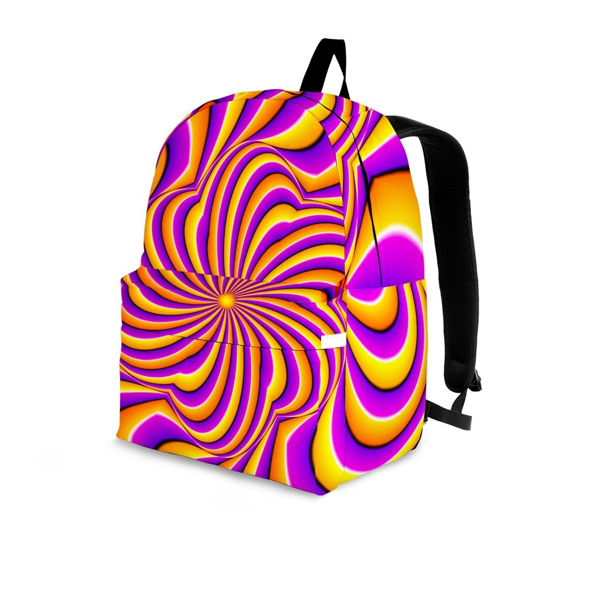 Yellow and purple spin illusion. Backpack-grizzshop