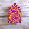 Yellow and purple spin illusion. Backpack-grizzshop