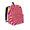 Yellow and purple spin illusion. Backpack-grizzshop