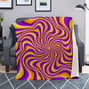 Yellow and purple spin illusion. Blanket-grizzshop