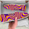 Yellow and purple spin illusion. Canvas Shoes-grizzshop