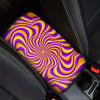 Yellow and purple spin illusion. Car Console Cover-grizzshop