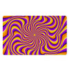 Yellow and purple spin illusion. Door Mat-grizzshop